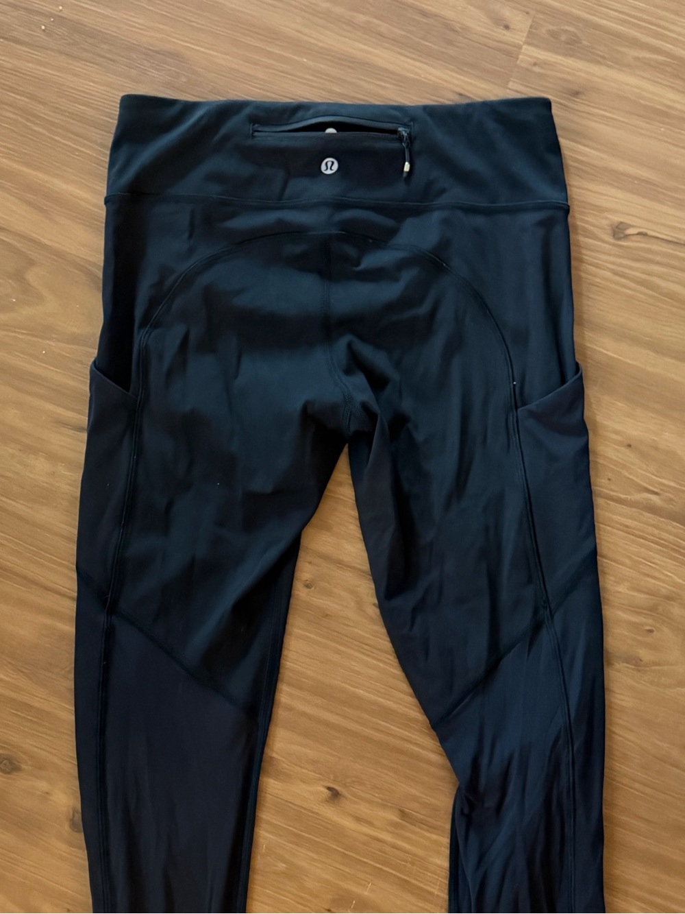 lululemon athletica Black High-Rise Workout Leggings with Back Zip Pocket